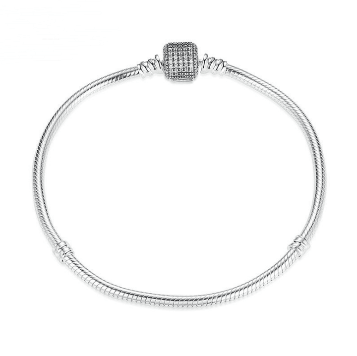 S925 sterling silver square diamond bracelet - Super Amazing Store