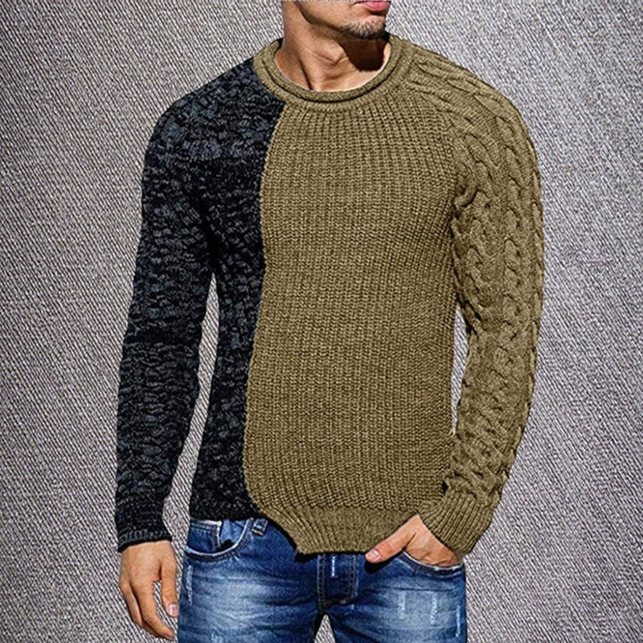 Round neck sweater slim stitching sweater - Super Amazing Store