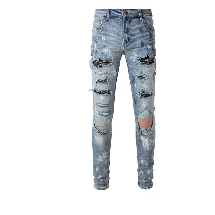 Stretch Retro Ripped Diamond Jeans Q2