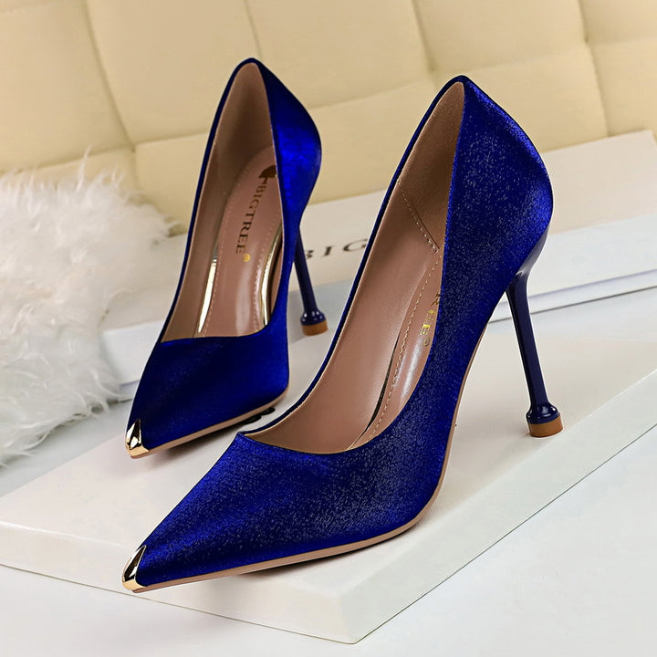 Satin Stiletto Heels - Super Amazing Store