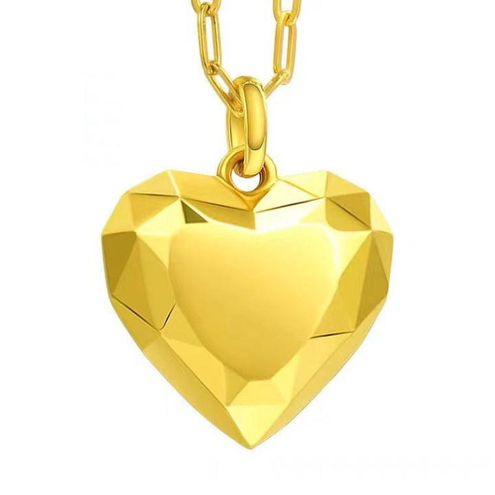 18K Gold Cut Love Gold Pendant Versatile - Super Amazing Store