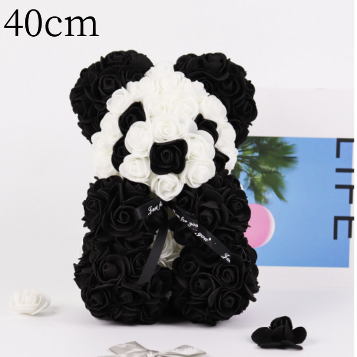 Rose Bear Eternal Flower Rose Teddy Bear PE Foam Bear 25cm