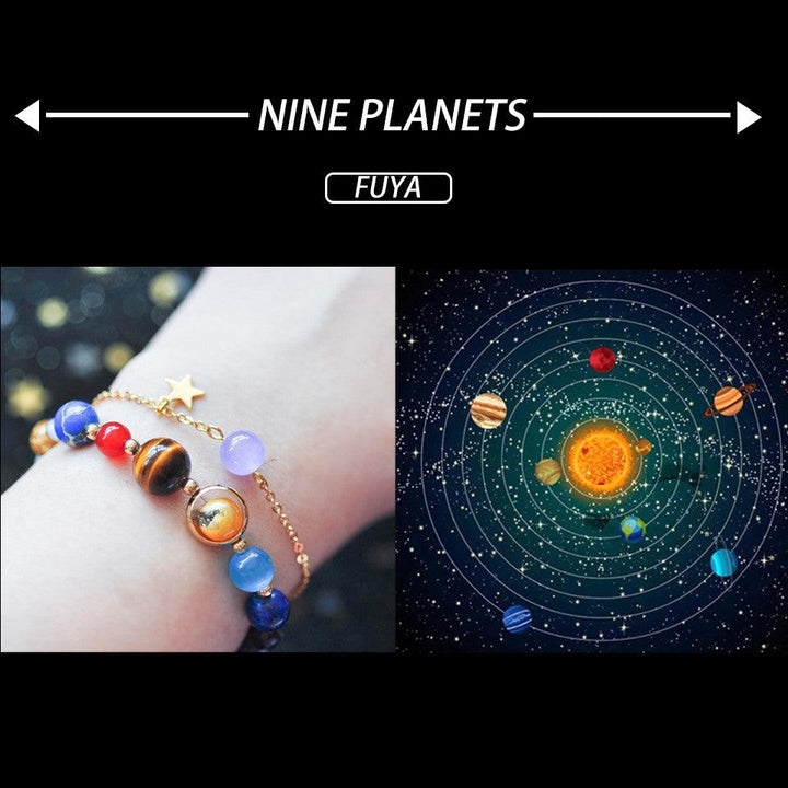 The Ruler Of The Universe And Galaxy 8 Planets Blue Sandstone Bracelet - Super Amazing Store