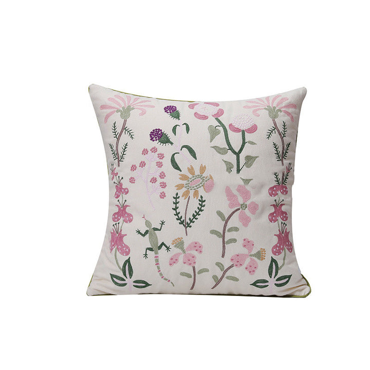 Home Embroidery Plants And Flowers Pillow - Super Amazing Store