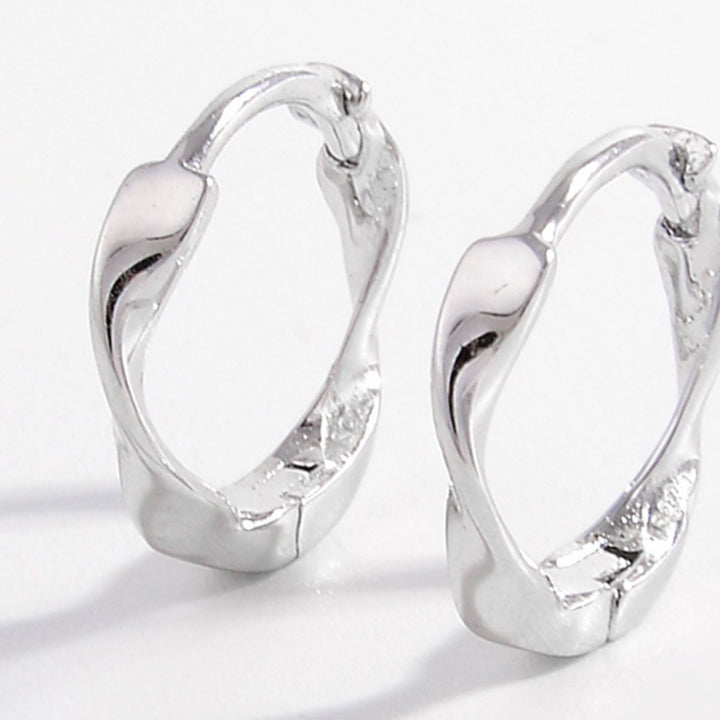 925 Sterling Silver Hoop Earrings Trendsi