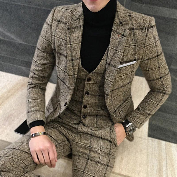 Thick Slim Fit Plaid Suits - Super Amazing Store