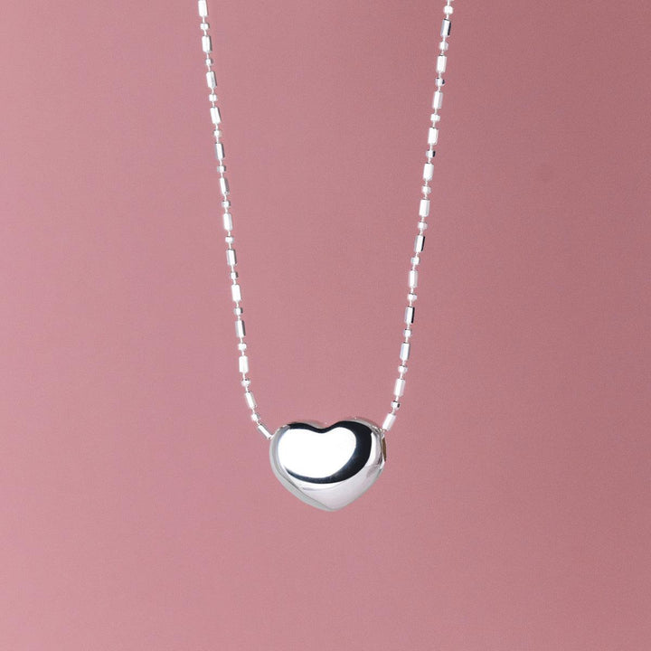 S925 Sterling Silver Simple Smooth Love Necklace - Super Amazing Store