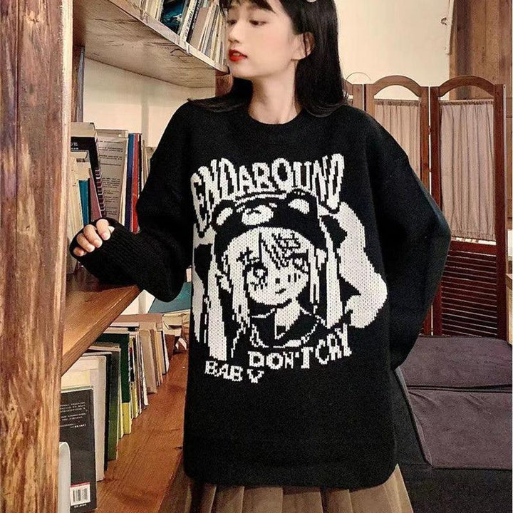 Sweater For Men And Women Loose Cartoon Laziness - Super Amazing Store