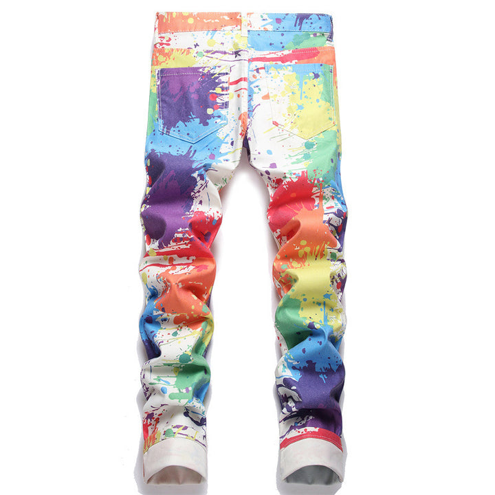 Street Men's Digital Printed Jeans Q2