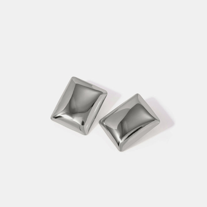 Stainless Steel Rectangular Stud Earrings Trendsi