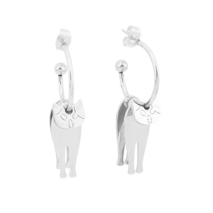 Stainless Steel Combination Activity Kitten Cat Keeper Ear Studs - Super Amazing Store