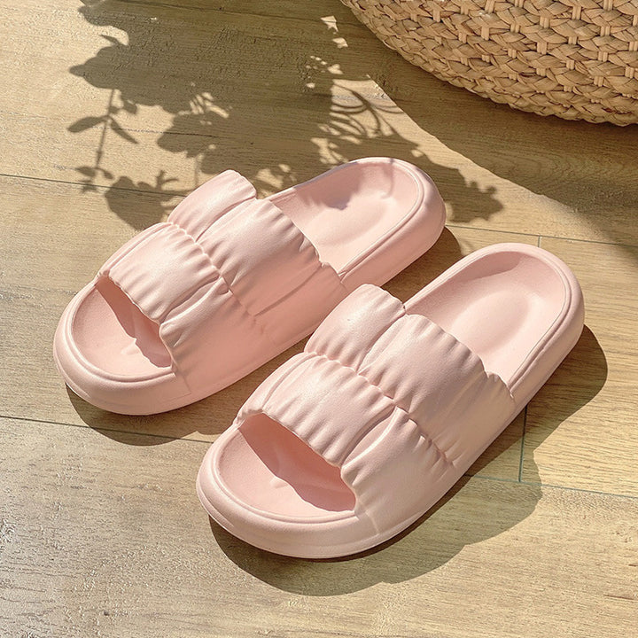 Women Home Shoes Bathroom Slippers Soft Sole Slides Summer Beach Shoes Q2