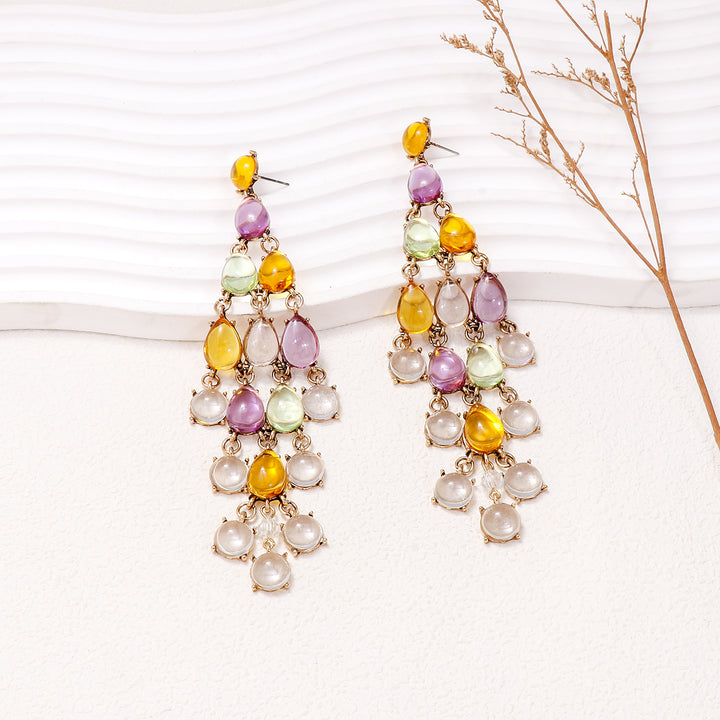 Alloy & Rhinestone Teardrop Earrings Trendsi