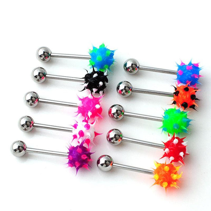 Hairy Ball Stainless Steel Tongue Pin - Super Amazing Store