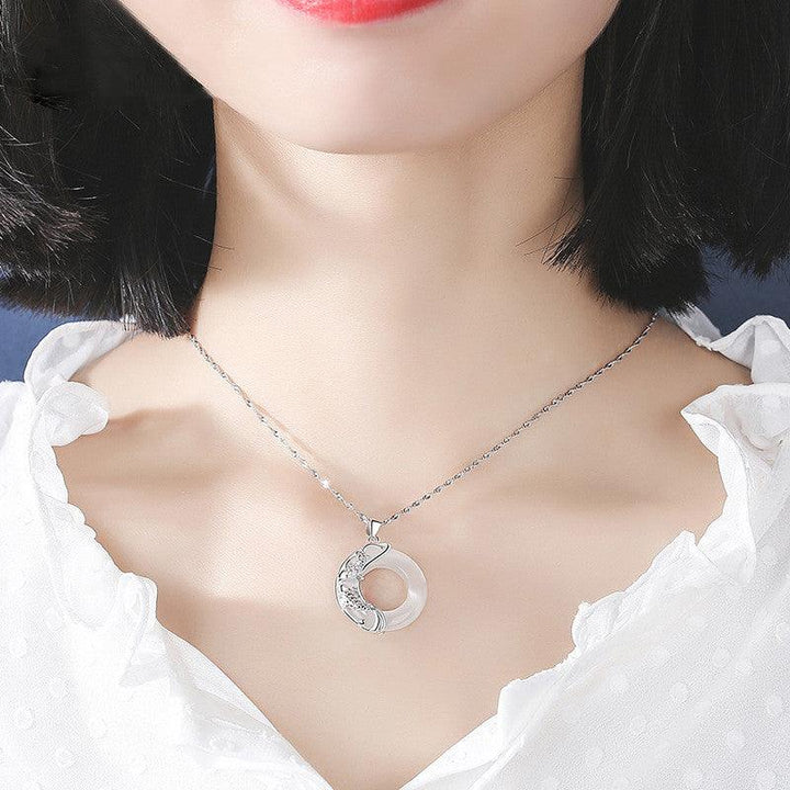 Good Luck Koi Moonstone Necklace Women's Sterling Silver - Super Amazing Store