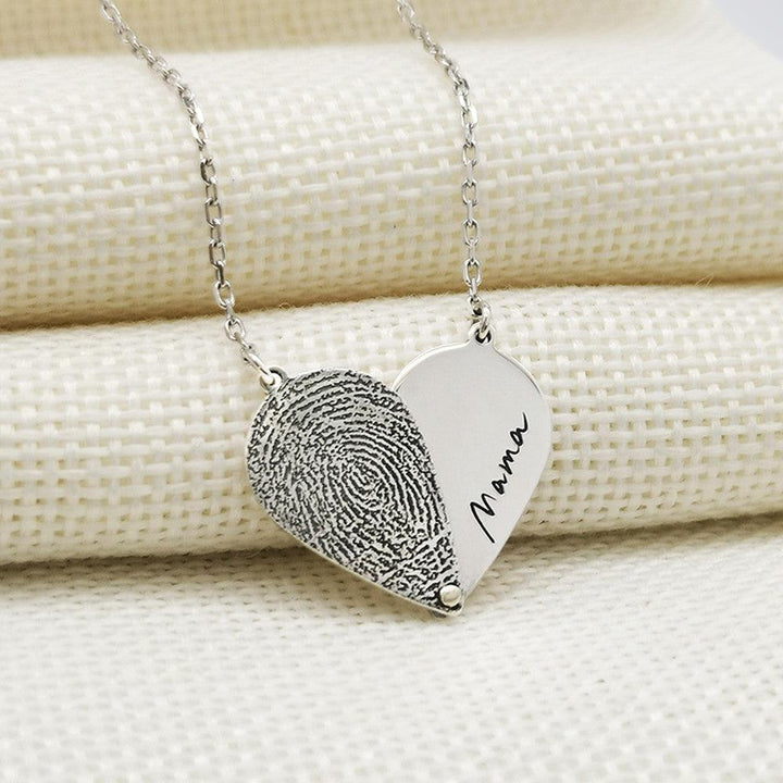 Sterling Silver Couple Necklace Custom Text - Super Amazing Store