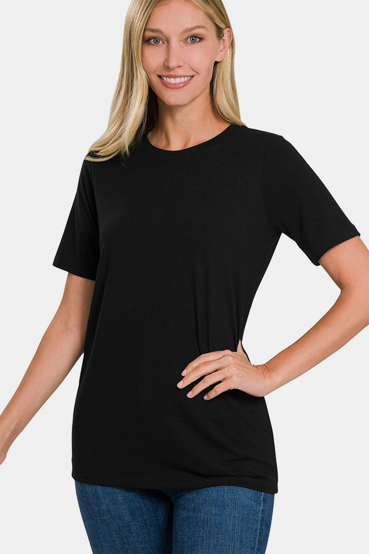 Zenana Full Size Crew Neck Short Sleeve T-Shirt Trendsi