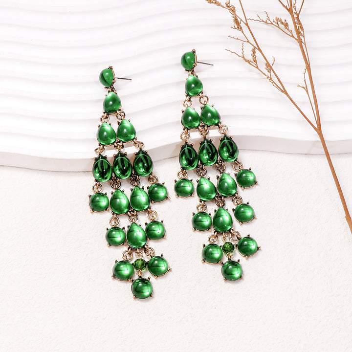 Alloy & Rhinestone Teardrop Earrings Trendsi