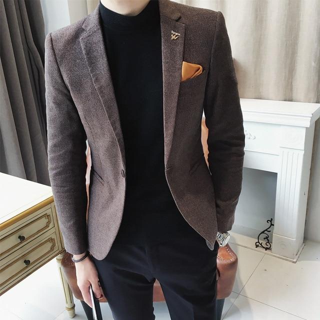 Men's Casual Suit Jacket One-piece Top - Super Amazing Store