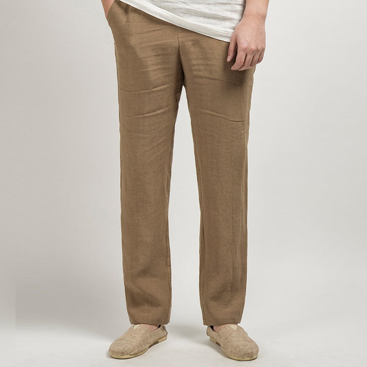 Chinese Style Men's Linen Men's Casual Pants Q2