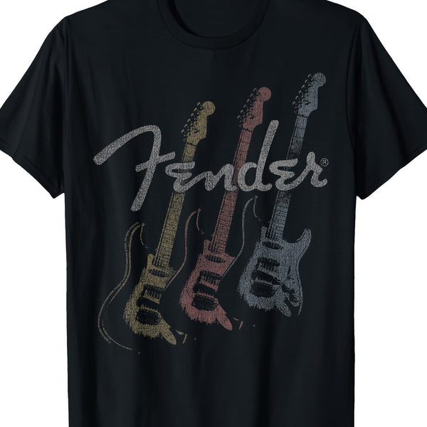 Stacked Guitar Faded T-shirt Super Amazing Store