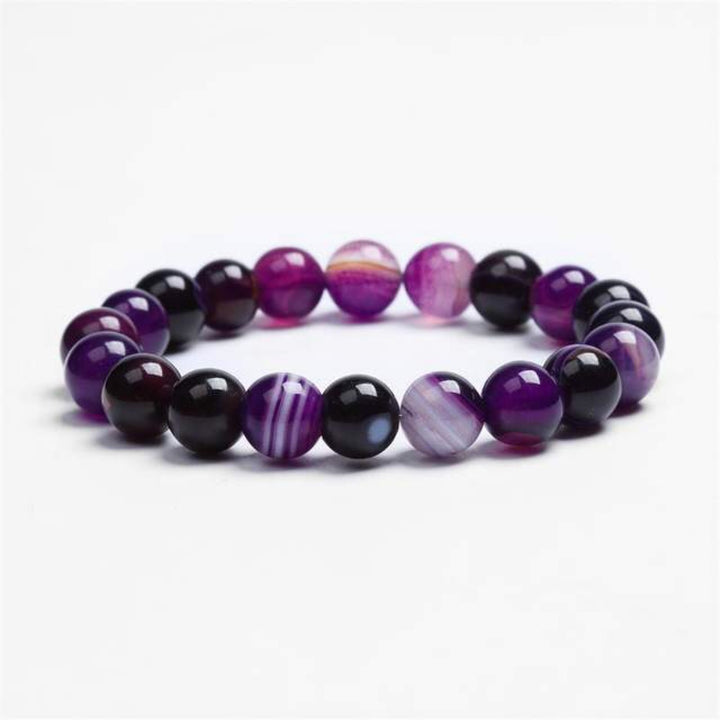 Bracelet En Pierre Naturelle Violet Pour Femme Q2