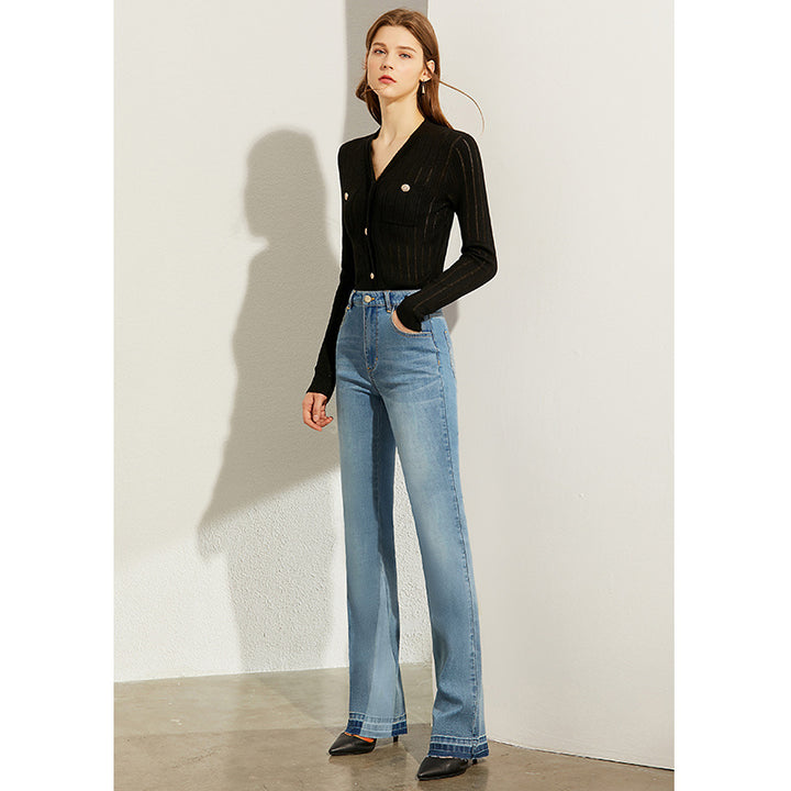 Trendy all-match flared jeans Q2