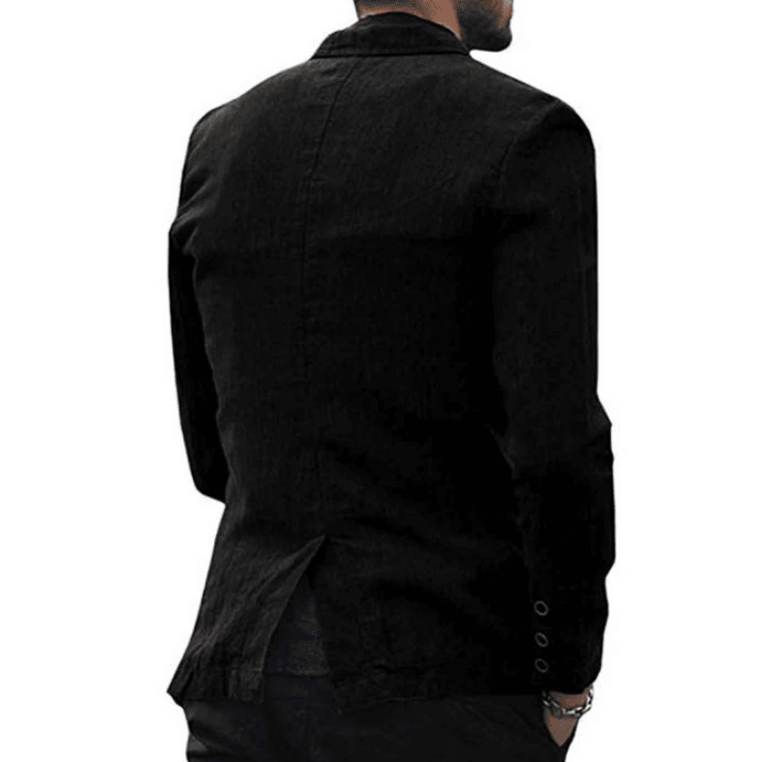 autumn Solid for Men Cotton Thin Suits Blazers Jacket coa - Super Amazing Store