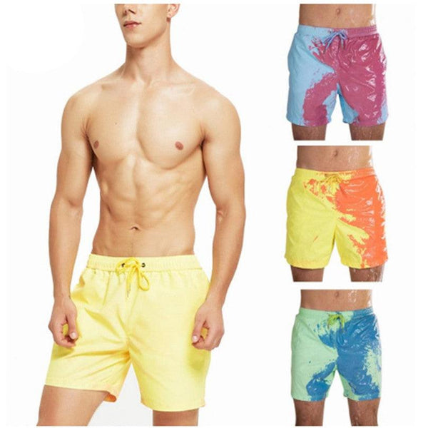 Magical Change Color Beach Shorts Summer Men Swimming Trunks Swimwear Swimsuit Quick Dry bathing shorts Beach Pant - Super Amazing Store