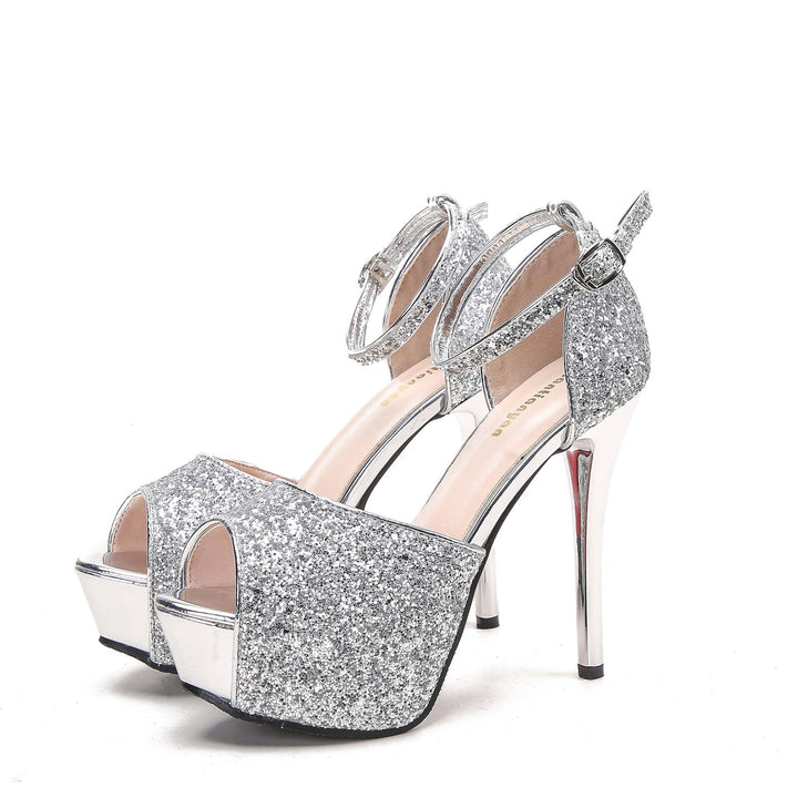 Stiletto Glitter High Heels Thin Heel - Super Amazing Store