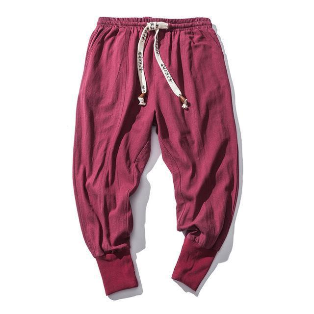 Cotton And Linen Feet Jarem Pants Tide Hip Hop Pants For Man-Super Amazing Store