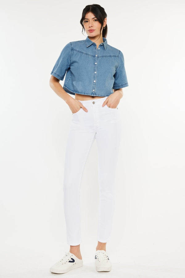 Kancan High Rise Ankle Skinny Jeans Trendsi