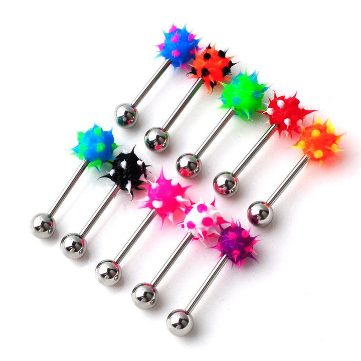 Hairy Ball Stainless Steel Tongue Pin - Super Amazing Store