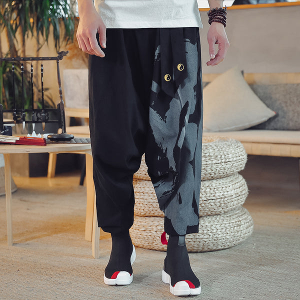 Chinese style nine-point pants-Super Amazing Store