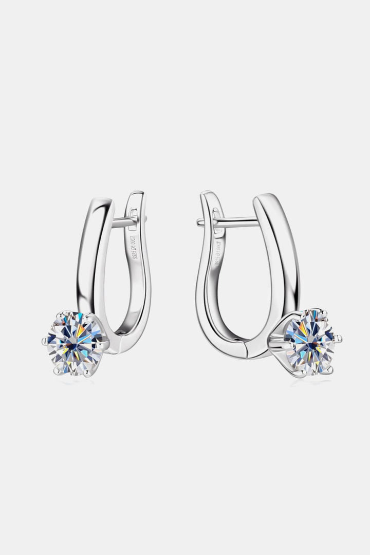 2 Carat Moissanite 925 Sterling Silver Earrings Trendsi