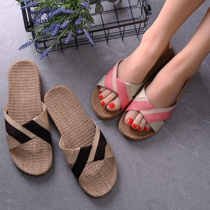 Non-slip home slippers and linen slippers - Super Amazing Store