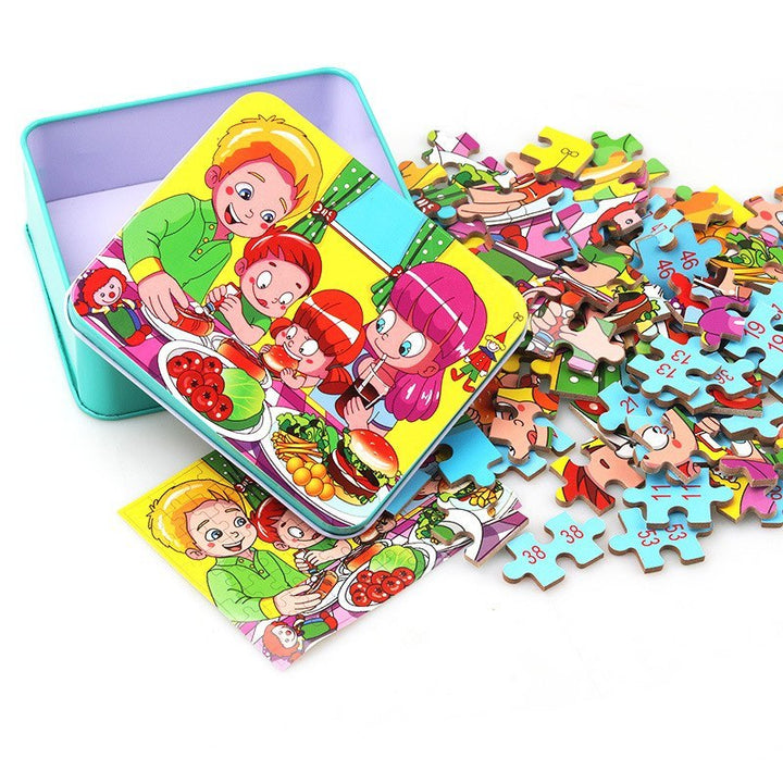 80PCS wooden educational toys kids training jigsaw puzzle Super Amazing Store