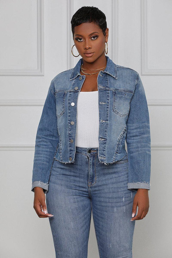 Denim Jacket Women Slim Jacket - Super Amazing Store