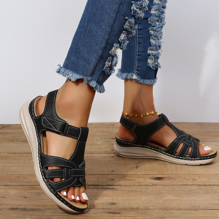 Roman Women Velcro Ankle Strap Platform Sandals - Super Amazing Store