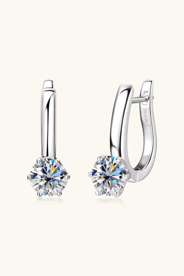 2 Carat Moissanite 925 Sterling Silver Earrings Trendsi