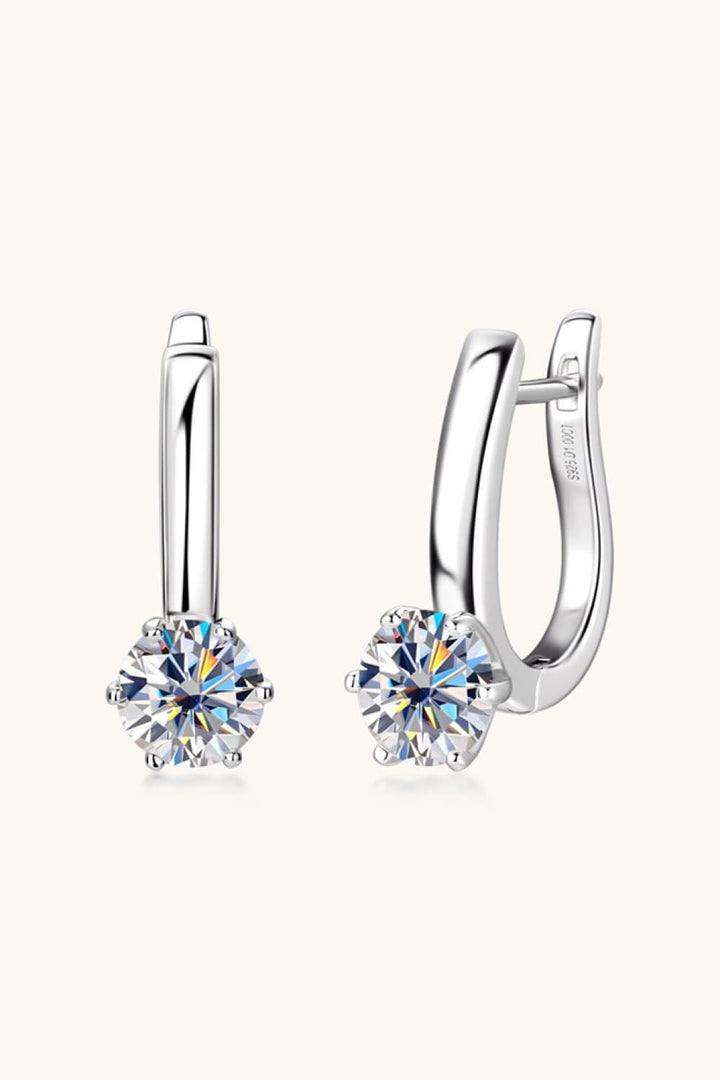 2 Carat Moissanite 925 Sterling Silver Earrings Trendsi