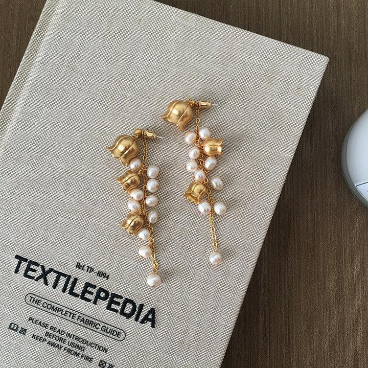 Trendy Niche Personality Matte Natural Pearl Earrings - Super Amazing Store