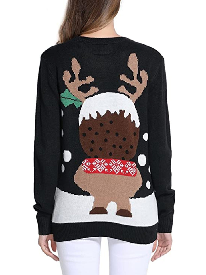 Rudolph Round Neck Sweater Trendsi