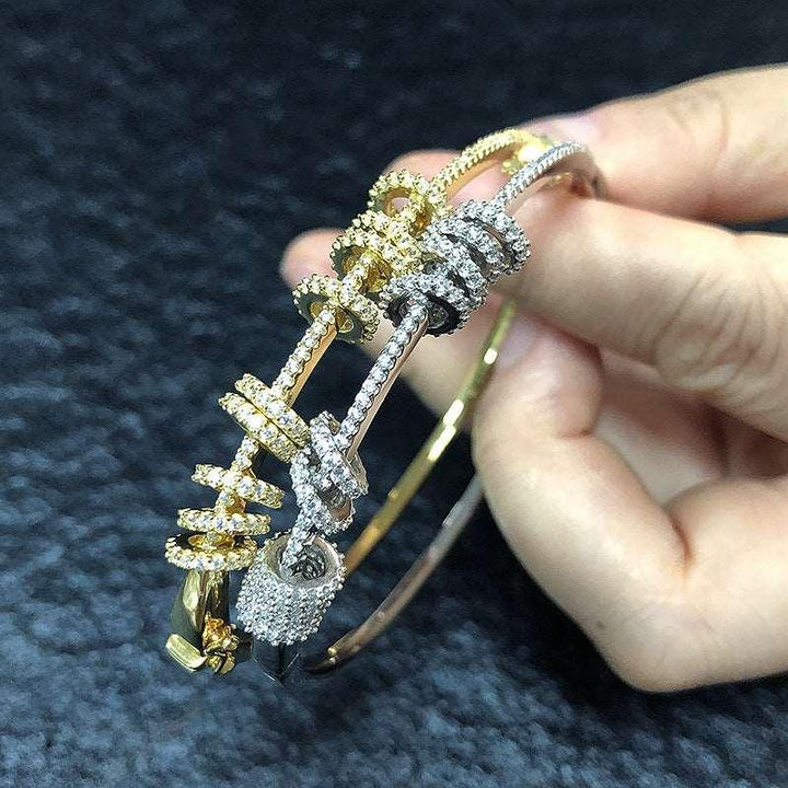 925 Silver 5A Full Diamond Gold Plated Bracelet - Super Amazing Store