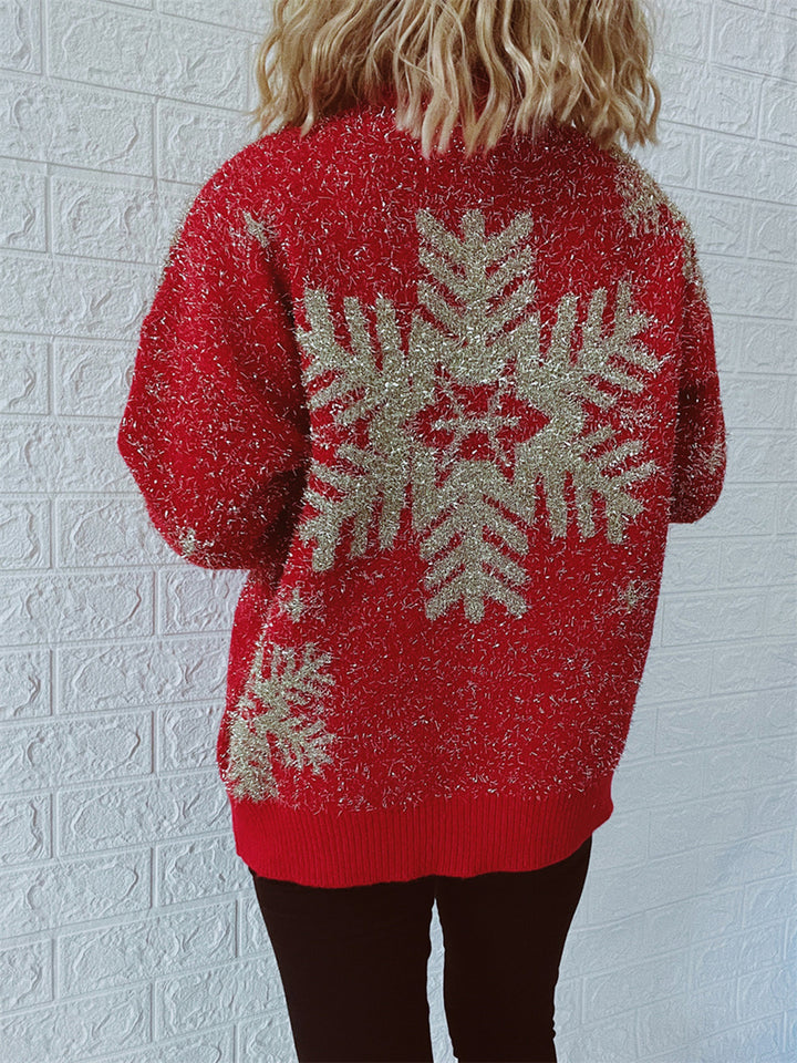 Christmas Element Round Neck Sweater Trendsi