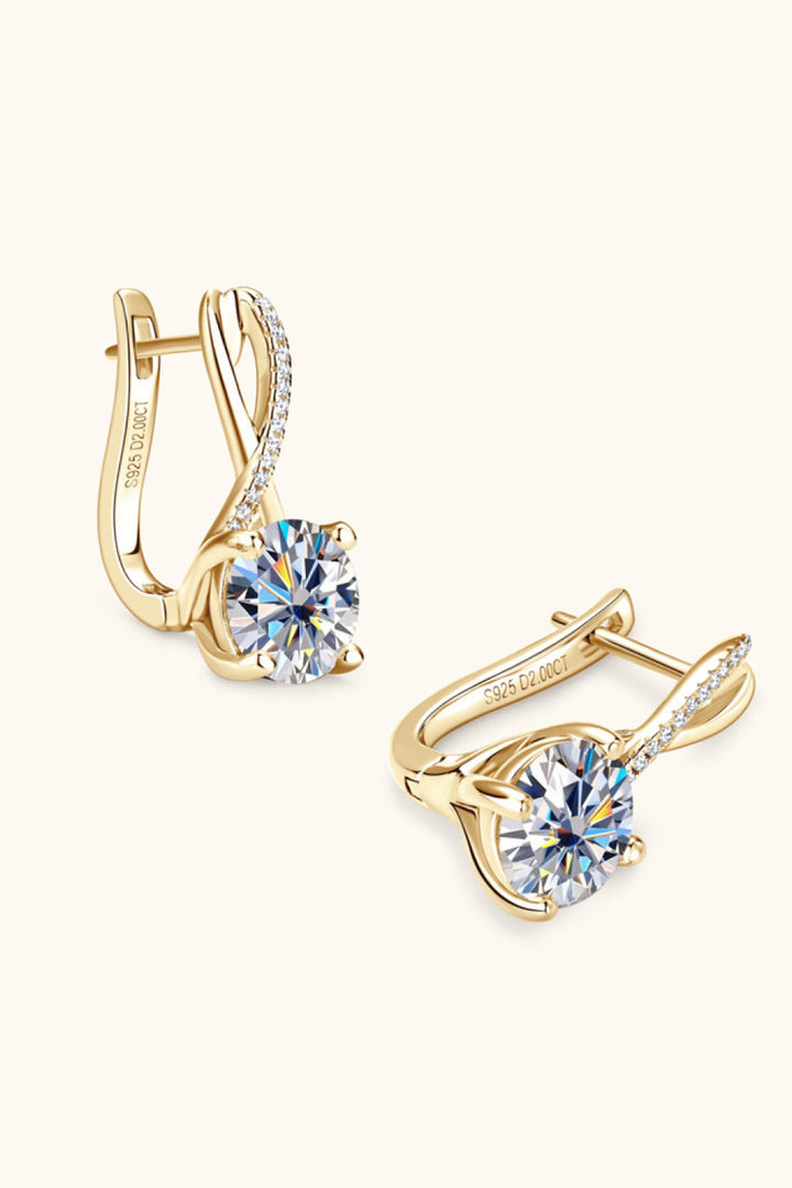 4 Carat Moissanite 925 Sterling Silver Earrings Trendsi