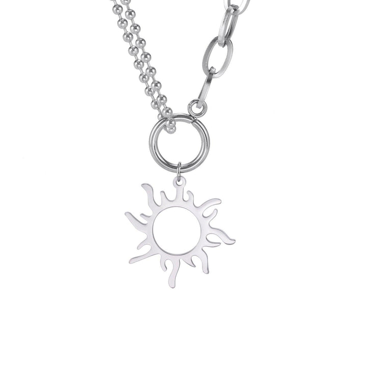 Titanium Steel Sun Pendant Necklace Clavicle Chain - Super Amazing Store