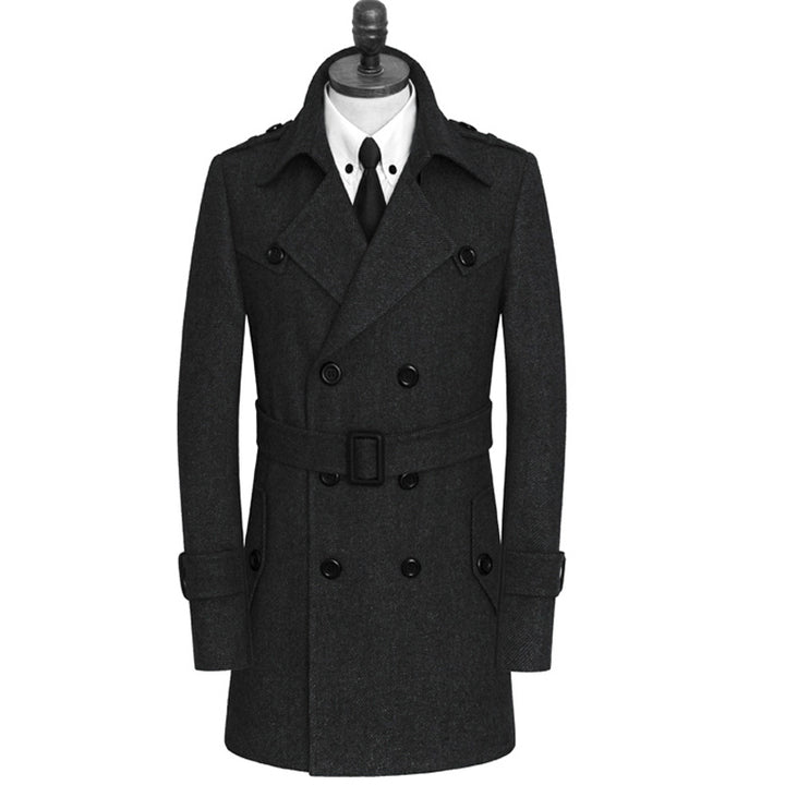 Autumn and Winter Wool Men's Plus Fat Plus Size Young Cashmere Coat Q2