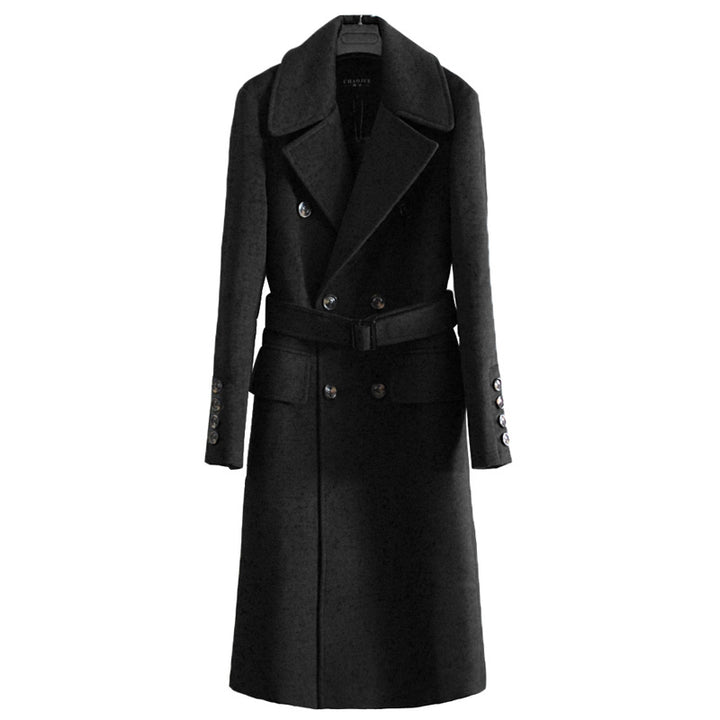 Extra Long Sweater Coat with Belt for Men Q2