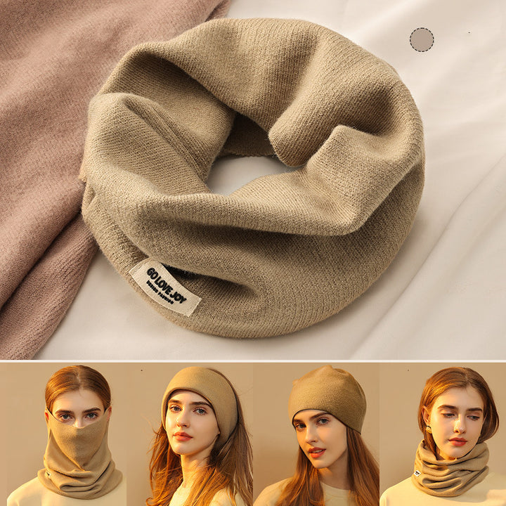 4 In 1 Face Mask Winter Faux Cashmere Scarf Headscarf Ins Fashion Hat - Super Amazing Store